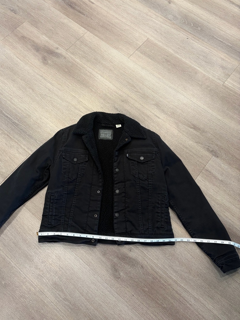 Levi's Black Sherpa-Lined Denim Jacket - Women's